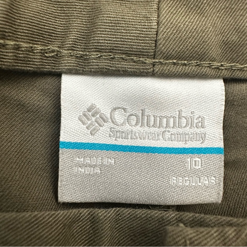 Columbia Cargo Pants Women’s Size 10 Regular Olive Green Hiking Utility Comfort - Picture 3 of 11